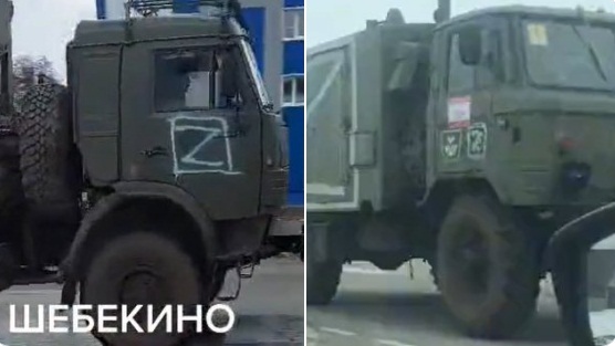 'Z' sign seen in Russian vehicles