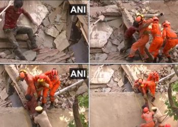 Under construction building collapses in Delhi