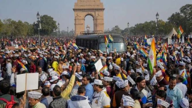 Jain society protest