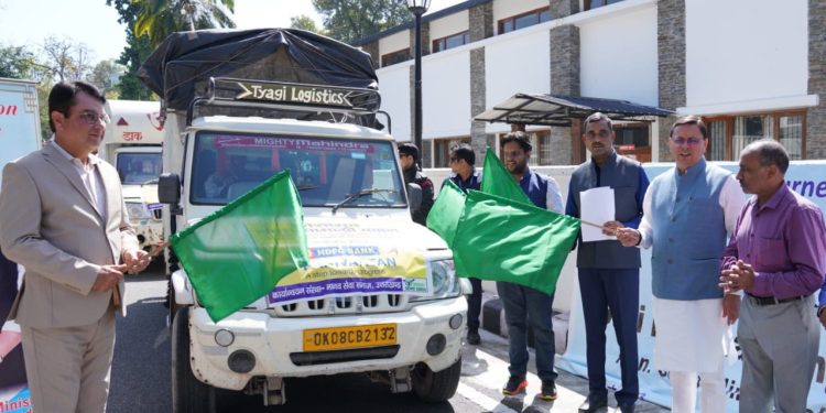 CM Dhami flagged off relief material