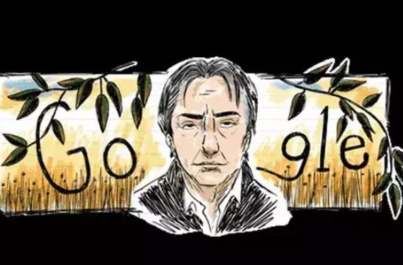 Alan Rickman Google Doodle