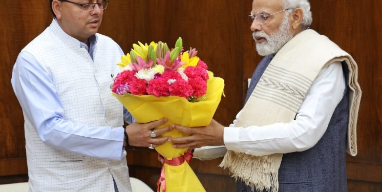 CM Dhami made a courtesy call on PM Modi