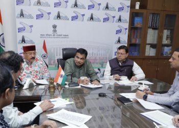 CM Dhami - Nitin Gadkari