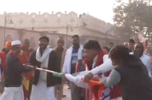 Clash with Congress leaders outside Ram temple