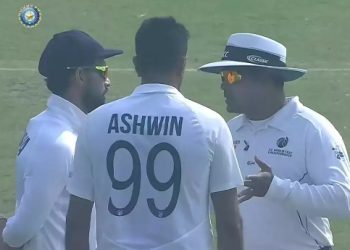 Ashwin and umpire