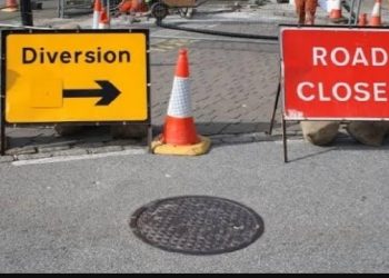 no entry for outside vehicles