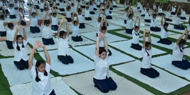 school yoga class