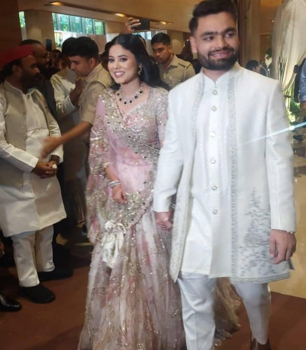 Rinku Singh and SP MP Priya Saroj