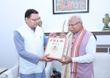 CM Dhami met Union Minister Manohar Lal Khattar
