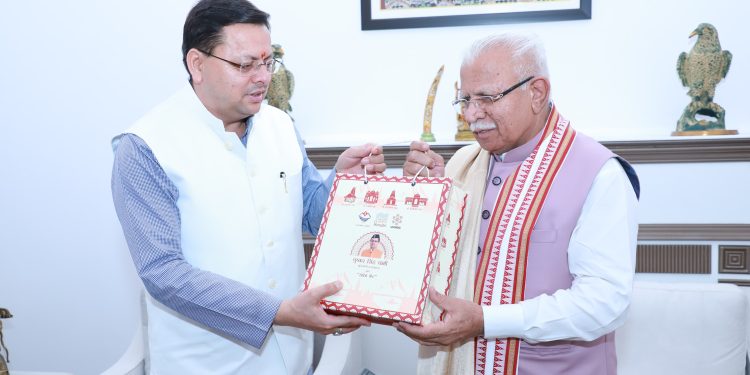CM Dhami met Union Minister Manohar Lal Khattar