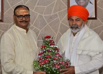 Brijesh Pathak of Rakesh Tikait