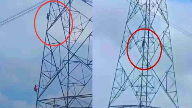 high tension tower