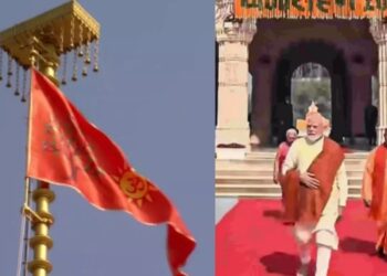 PM Modi hoisted the saffron flag