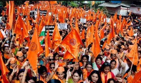 Hindu organizations protests