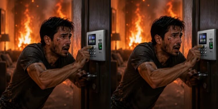 biometric locks on fire