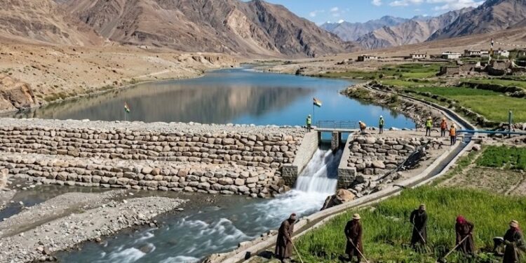 rock check dam ladakh